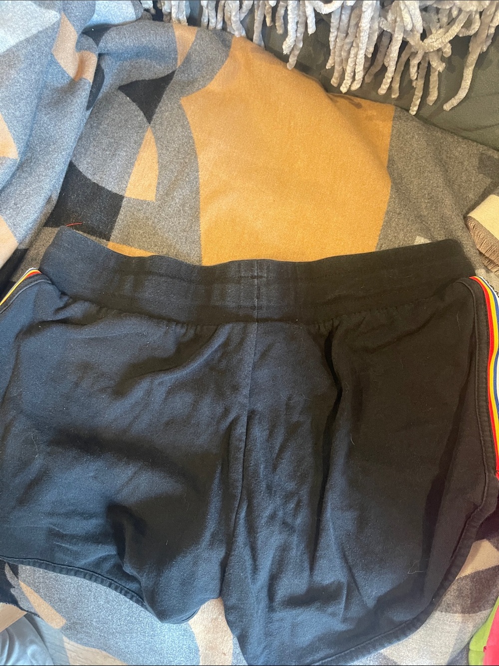 Adidas x FARM RIO Black Butterfly Graphic Side Spellout Shorts Size Small S - Picture 10 of 10